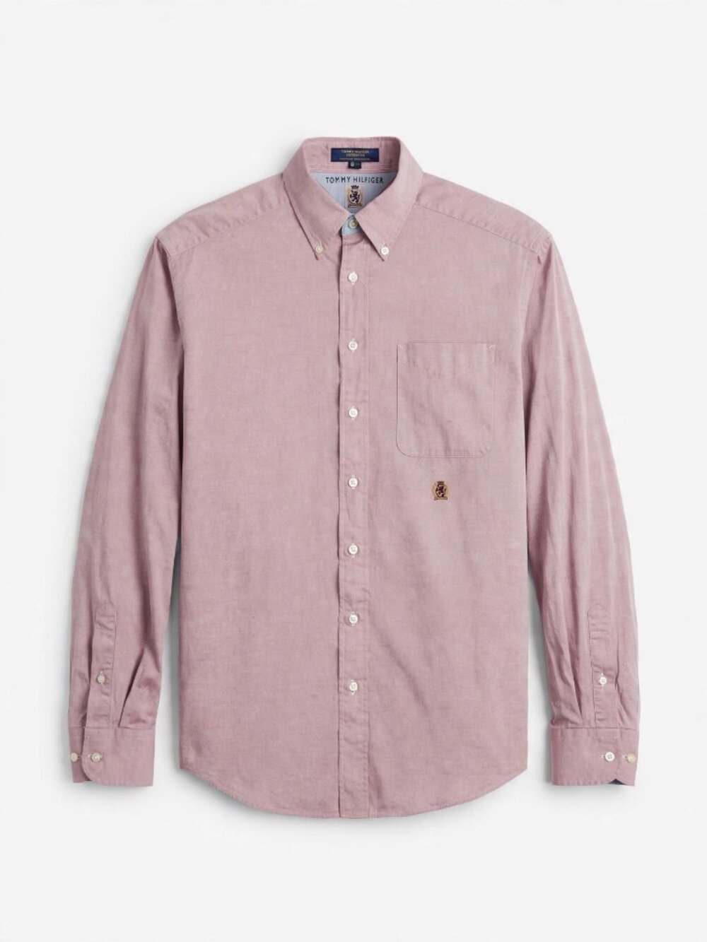 Tommy Hilfiger Dress Shirt Mens 15.5-33 Pink Windsor Pinpoint Cotton Button Down